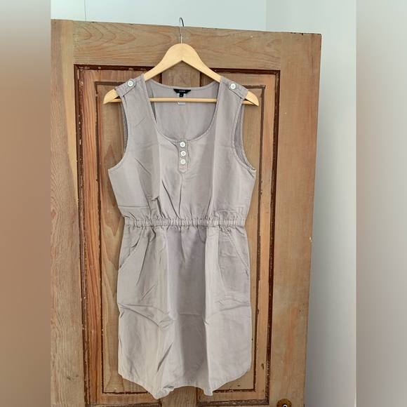 JCrew | cotton+linen grey shift dress - Picture 1 of 5